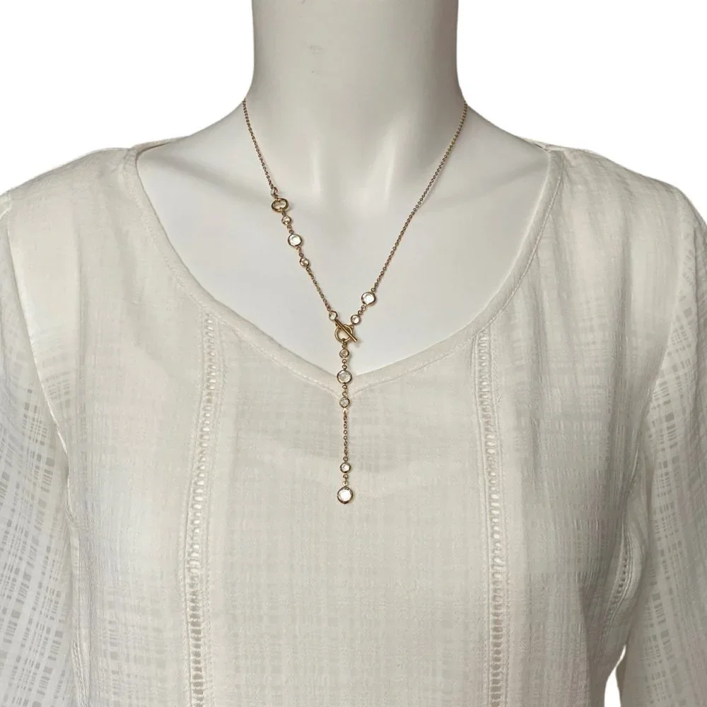 Stainless Steel Long Necklace Toggle Closure - Picture 6 of 9